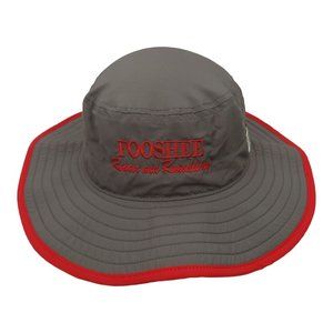 Fooshee Repair Remodeling Boonie Hat OSFM Gray Red Cap Beach Outdoor Floppy
